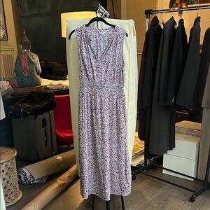 GAP Floral Midi Dress in Red and White